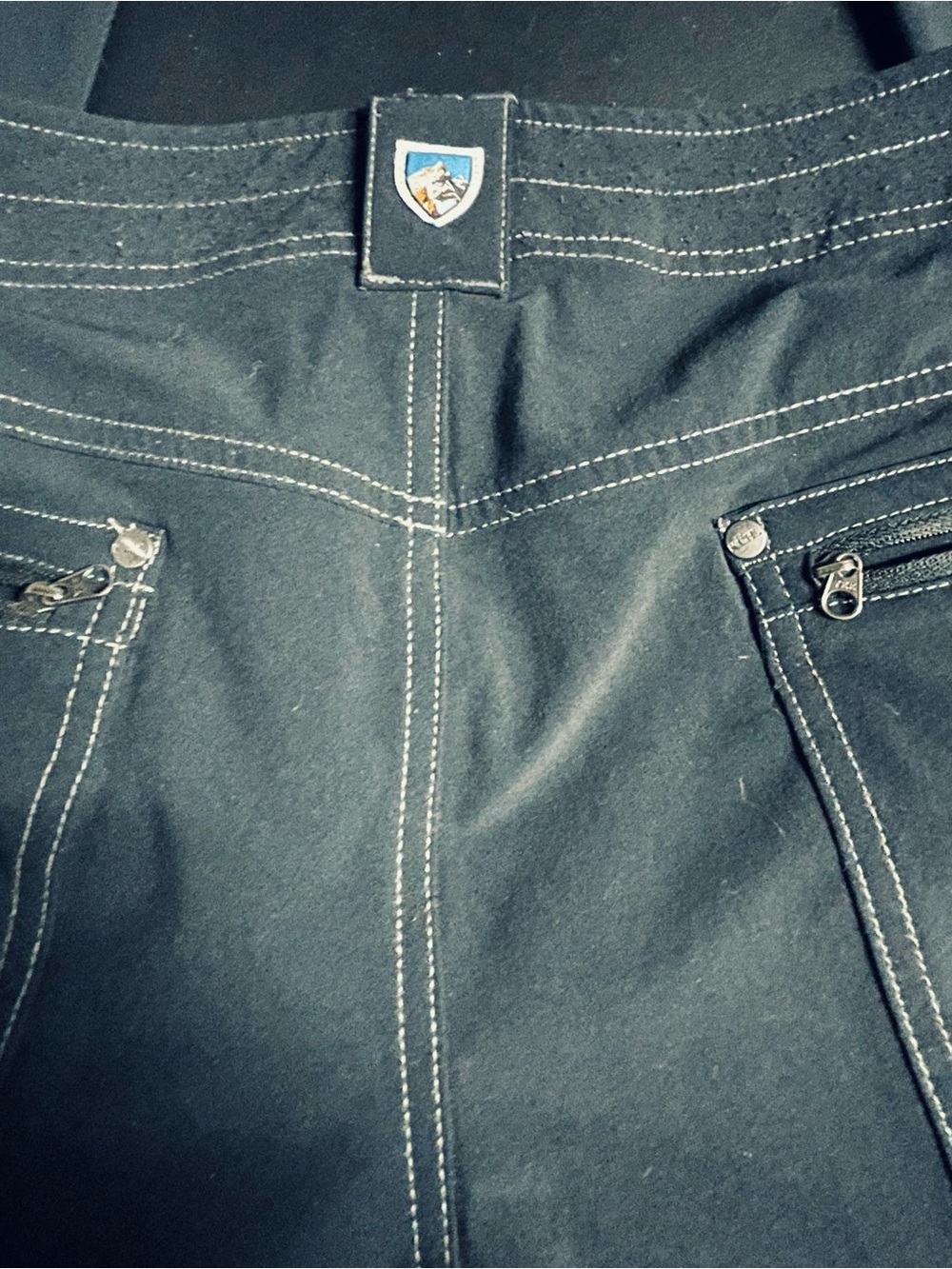 Kuhl Men's Cargo Pants in Navy with White Stitching